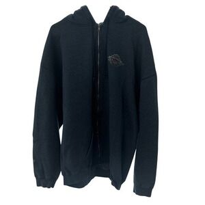 VTG Y2K Harley Davidson Mens Full Zip Hoodie Gray 2XL Graphic‎ Motorcycle Biker